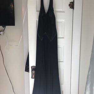 BCBGMaxAzria Dresses - BCBG BLACK HALTER GOWN BCBGMaxAzria Dresses - BCBG BLACK HALTER GOWN